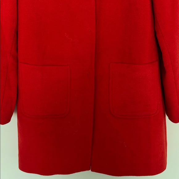 Ann Taylor Vibrant Red Wool Pea Coat - Size XS - Picture 4 of 6